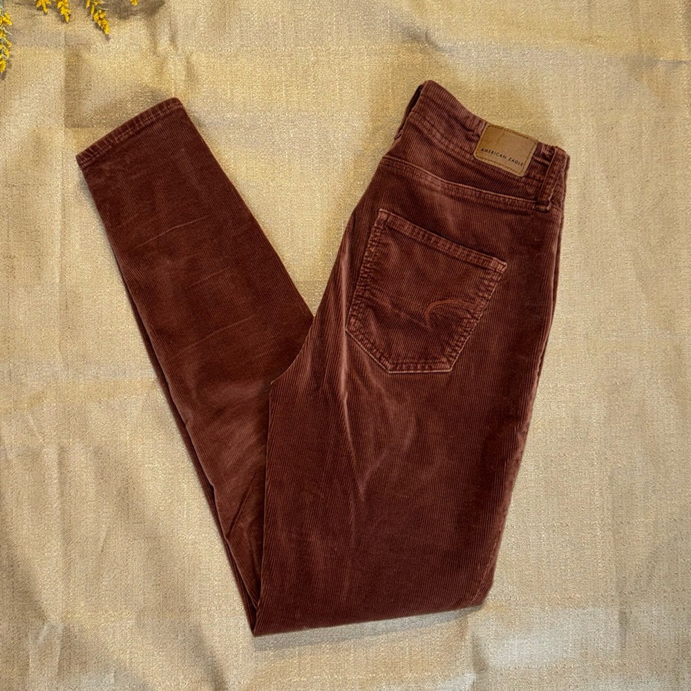 American Eagle Brown Corduroy Jeggings